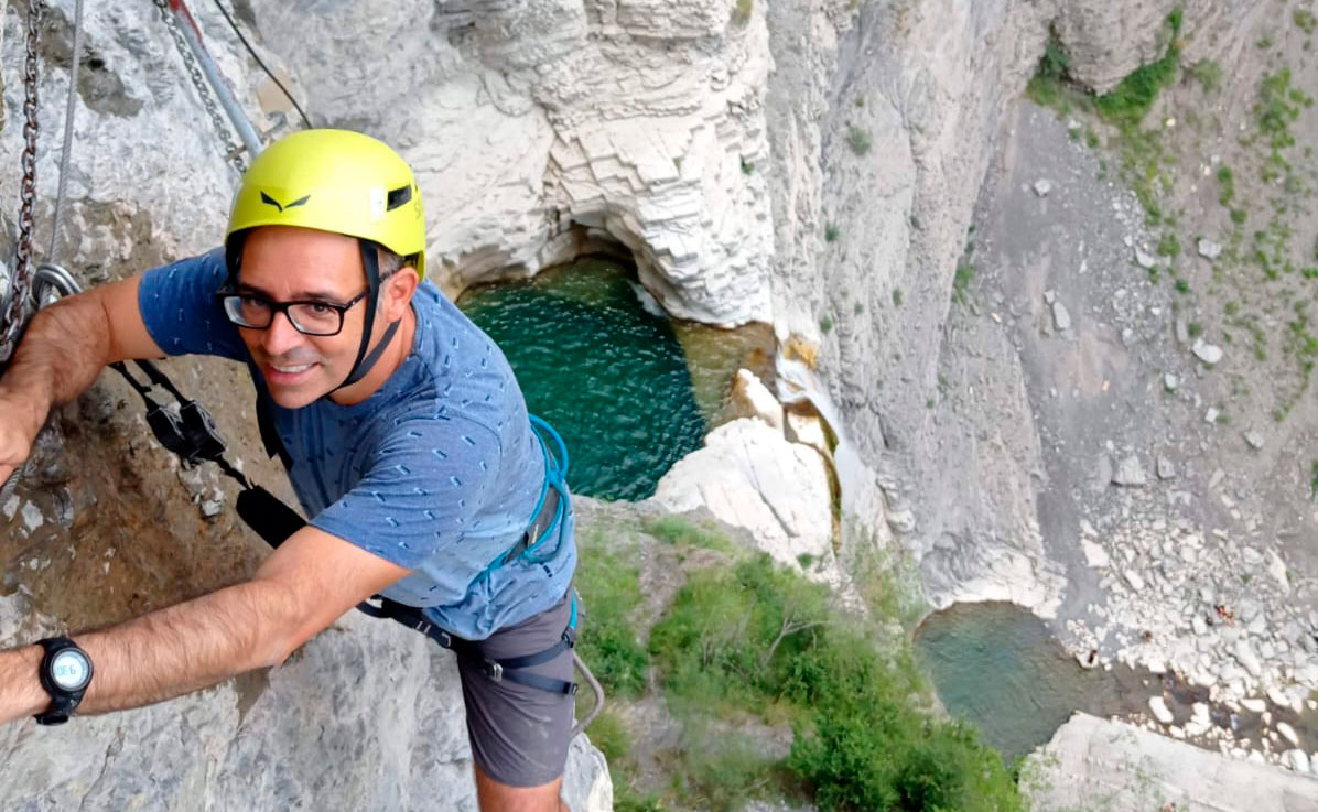 Via ferrata de sorrosal en Broto, Ordesa