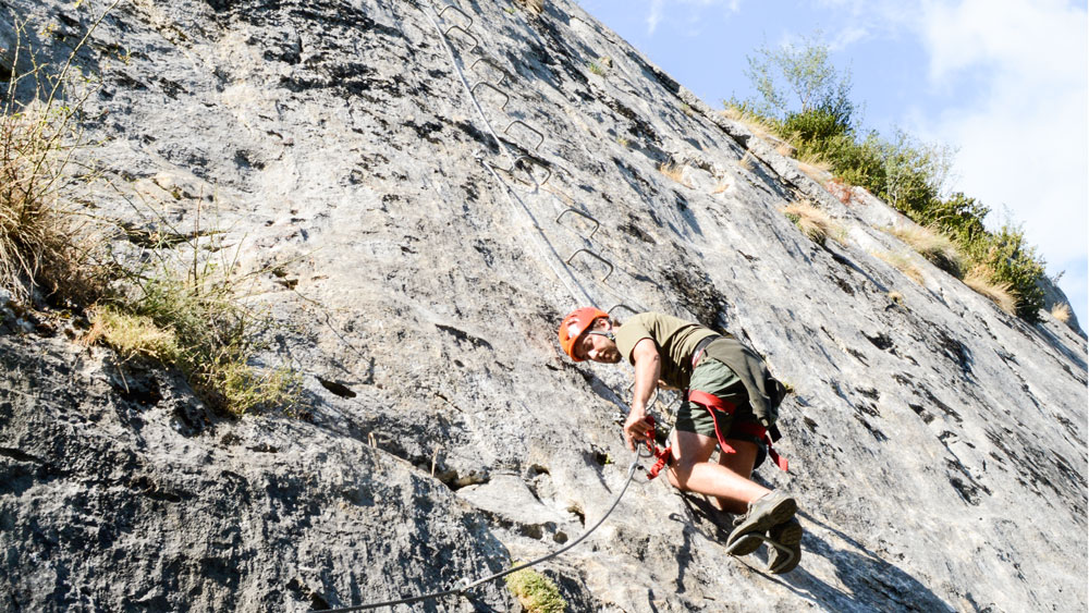 Vía ferrata en Pirineos