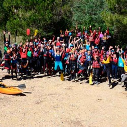 El día de la marmota 2015, encuento de kayakistas y amigos del raft
